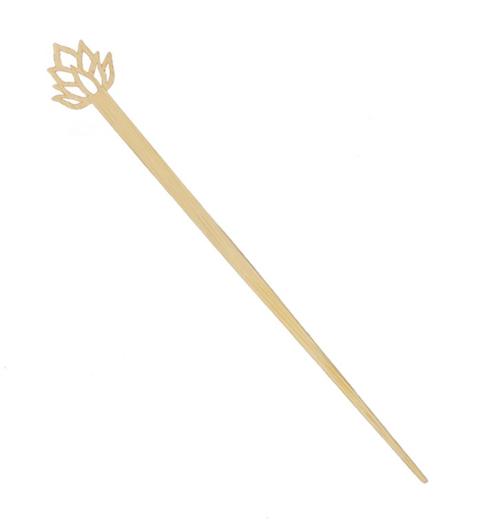 Bamboo Lotus Blossom Drink Stirrer 12cm (600 Units)