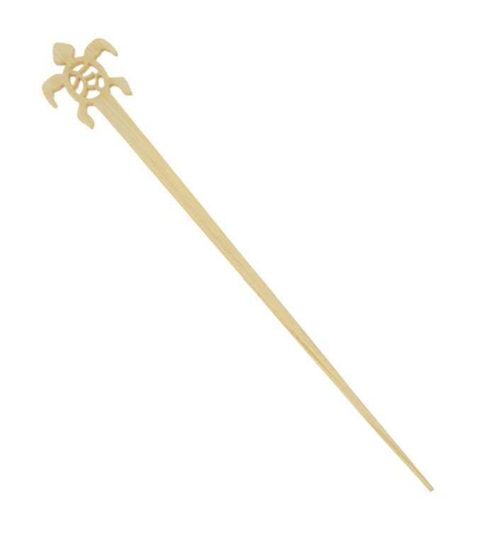 Turtle Bamboo Drink Stirrer 12cm (50 Units) 