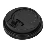 Lid for Paper Cup Hole Black Carton 8, 9, 12 Oz Ø8,0cm (50 Units)  