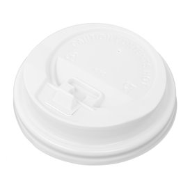 White PS SIP Lid for Cardboard Cup Ø8,0cm (50 Units)