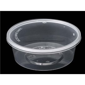 Plastic Deli Range Container in PP Transparent with Lid 240ml (40 Units)
