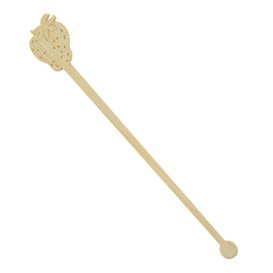Bamboo Stirrer Strawberry for Drink 14cm (50 Units) 