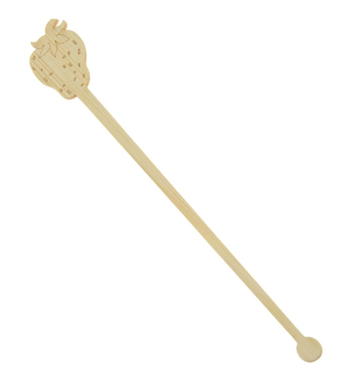 Bamboo Stirrer Strawberry for Drink 14cm (50 Units) 