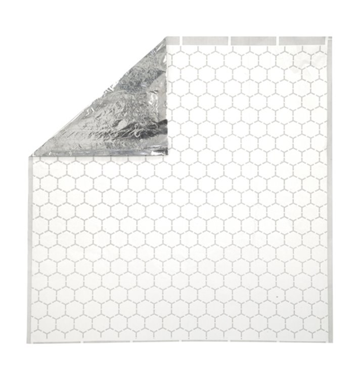 Silver Greaseproof Aluminum Foil 41*41cm (25 Units)