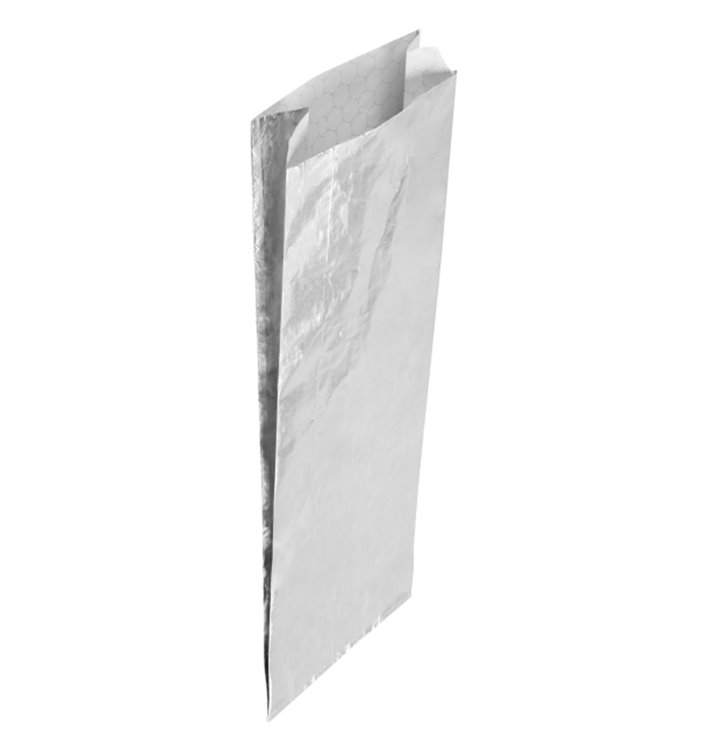 Silver Greaseproof Aluminum Foil 26*10,3+5cm (200 Units)