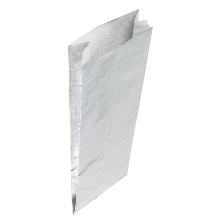 Silver Greaseproof Aluminum Foil 31,5*10,3+5cm (250 Units)