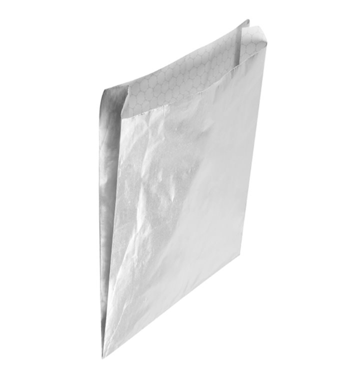 Silver Greaseproof Aluminum Foil 22,3*20+5cm (2000 Units)