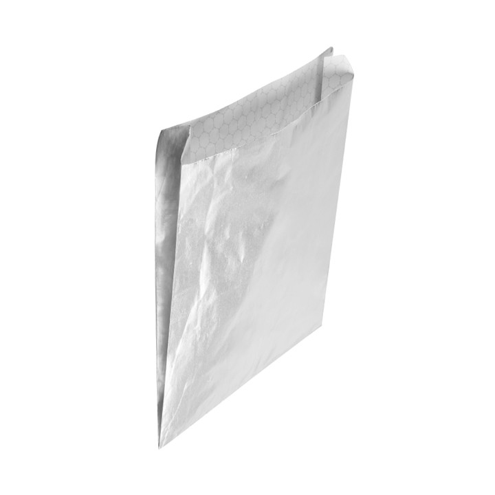 Silver Greaseproof Aluminum Foil 22,3*20+5cm (2000 Units)