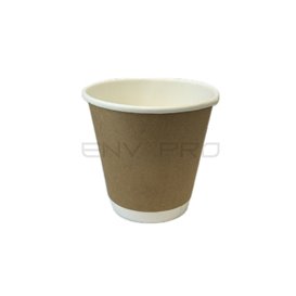 Cardboard Cup 12 Oz/360ml Double Wall Smooth Kraft Ø9cm (25 Units)