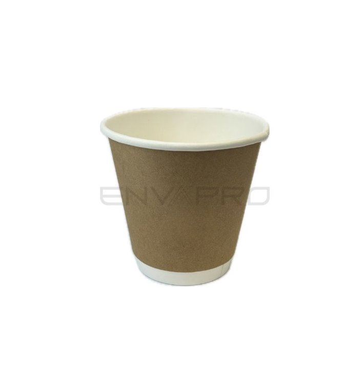 Cardboard Cup 12Oz/360ml Double Wall Smooth Kraft Ø9cm (500 Units)