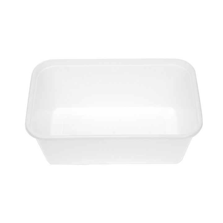 Rectangular Container in PP White 750ml 17x11,5x6,4cm (25 Units)