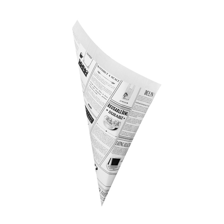 Paper Food Cone Grease-Proof "Times" 24,5cm 100g (2.000 Units)