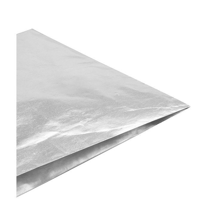 Silver Greaseproof Aluminum Foil Bag 22,3+5x20cm (250 Units)
