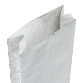 Silver Greaseproof Aluminum Foil Bag 31,5+5x10,3cm (250 Units)