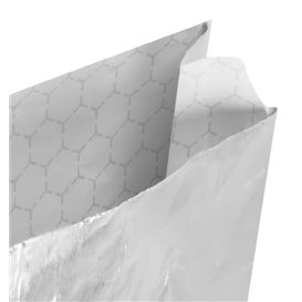 Silver Greaseproof Aluminum Foil Bag 26+5x10,3cm (200 Units)