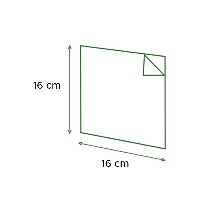 Paper Food Bag Grease-Proof Opened 2L Silver 16x16cm (500 Units)