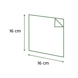 Paper Food Bag Grease-Proof Opened 2L Silver 16x16cm (4000  Units)