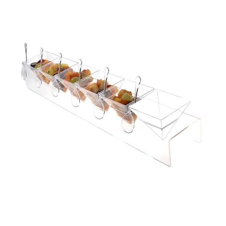 Cone Holder PS Transparent 6 Holes 40x6.5x7cm (6 Units)