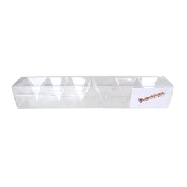 Cone Holder PS Transparent 6 Holes 40x6.5x7cm (6 Units)