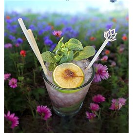 Bamboo Lotus Blossom Drink Stirrer 18cm (600 Units)