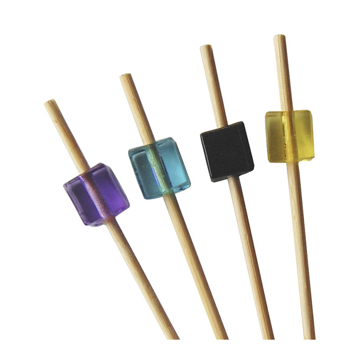 Bamboo Skewer Cube Colors 7cm (1.200 Units)