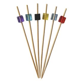 Bamboo Skewer Cube Colors 7cm (1.200 Units)