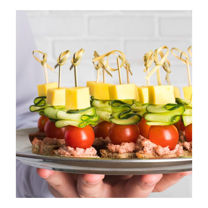 Natural Bamboo Bow Skewer 18cm (100 Units)  