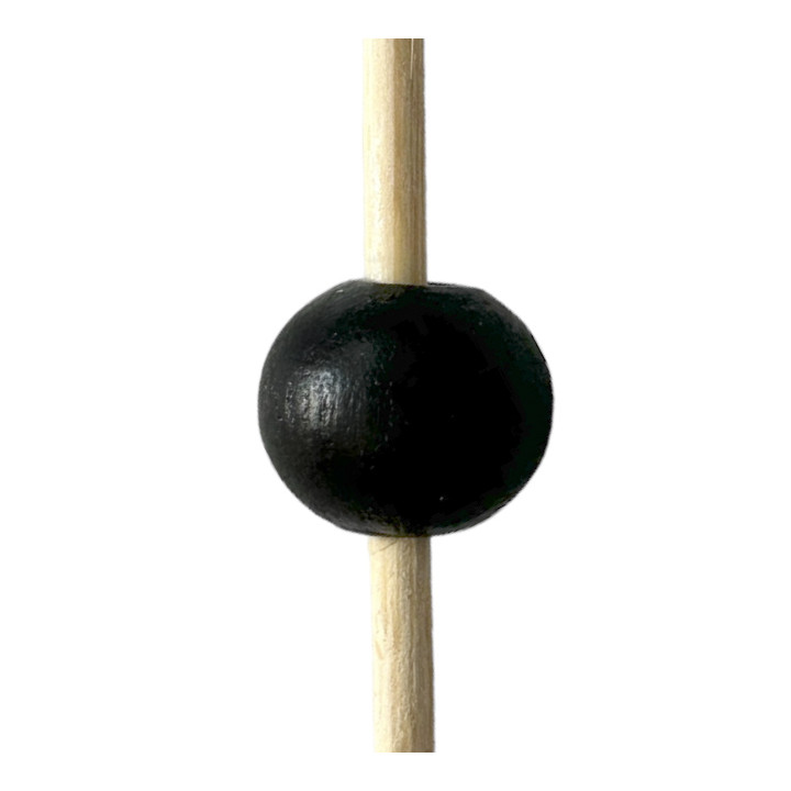 Bamboo Food Pick "Big Ball" Design Black 12,5cm (100 Units)  