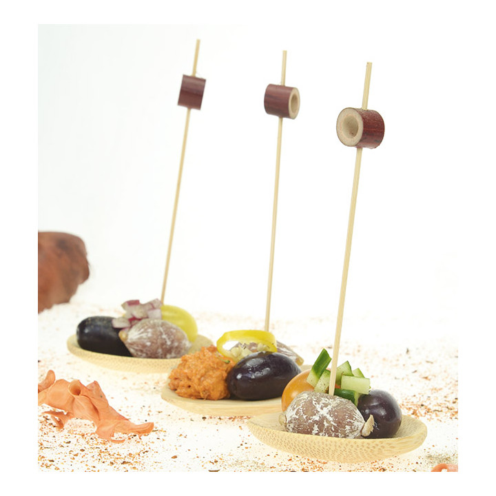 Bamboo Skewer with Red Ring 12cm (100 Units)