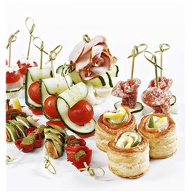 Bamboo Bow Skewer Natural 15cm (10.000 Units)