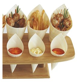 Bamboo Serving Cone Holder 12 Slots (1 Units)