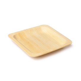 Square Wooden Plate 9x9cm (25 Units)