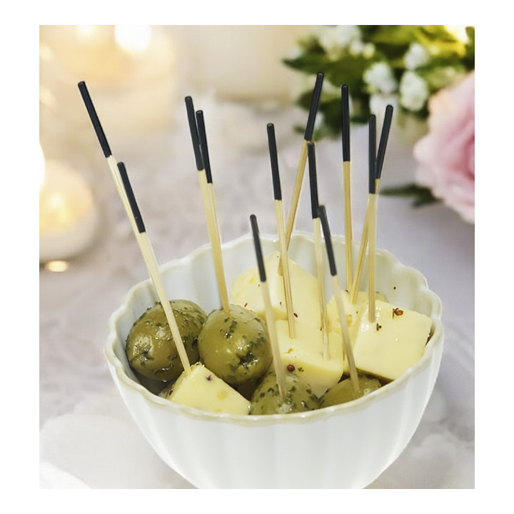 Bamboo Skewer Black Tip 7cm (300 Units)