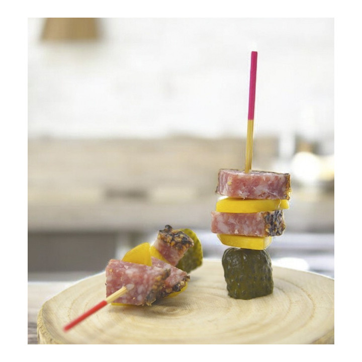 Bamboo Skewer Fuchsia Tip 7cm (3.600 Units)