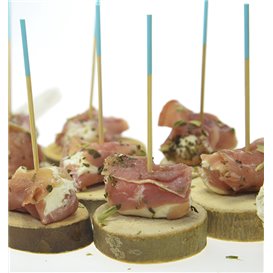 Bamboo Skewer Turquoise Tip 7cm (300 Units)