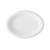 Sugarcane Tray Bagasse White 25,4x17,5 cm (50 Units) 