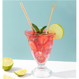 Bamboo Lotus Blossom Drink Stirrer 18cm (50 Units) 