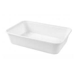 Rectangular Container in PP White 500ml 17,4x11,6x3,5cm (500 Units)