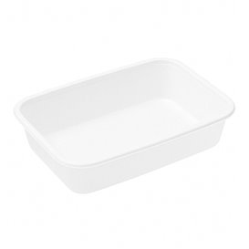 Rectangular Container in PP White 500ml 17,4x11,6x3,5cm (500 Units)