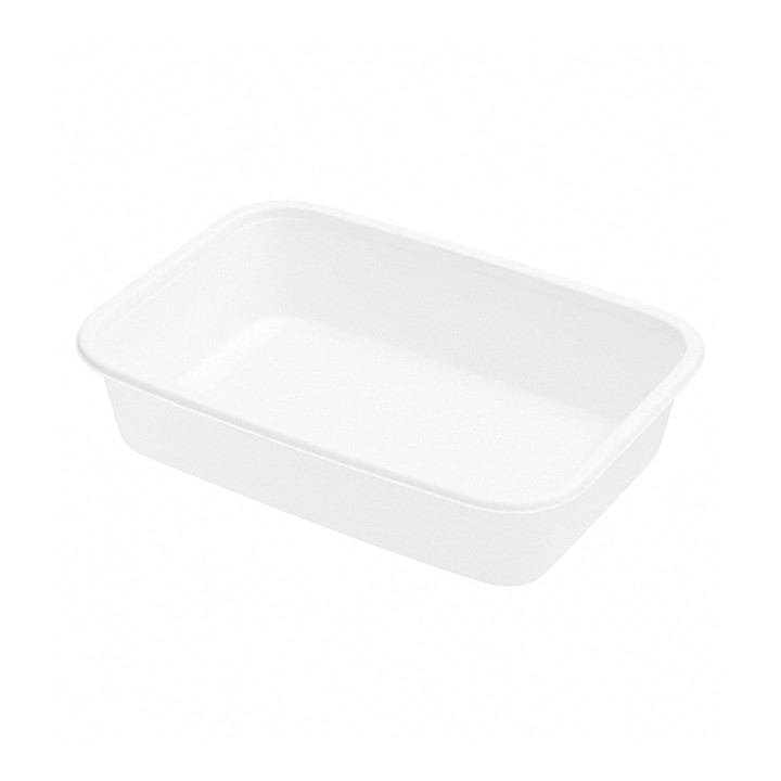 Rectangular Container in PP White 500ml 17,4x11,6x3,5cm (25 Units)