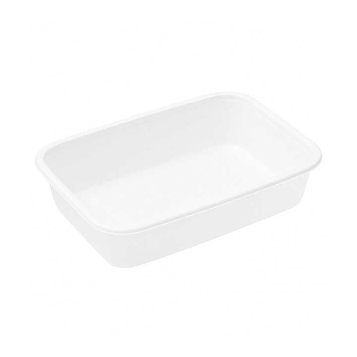Rectangular Container in PP White 500ml 17,4x11,6x3,5cm (25 Units)