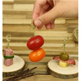 Natural Bamboo Bow Skewer 7cm in box (1.200 Units)