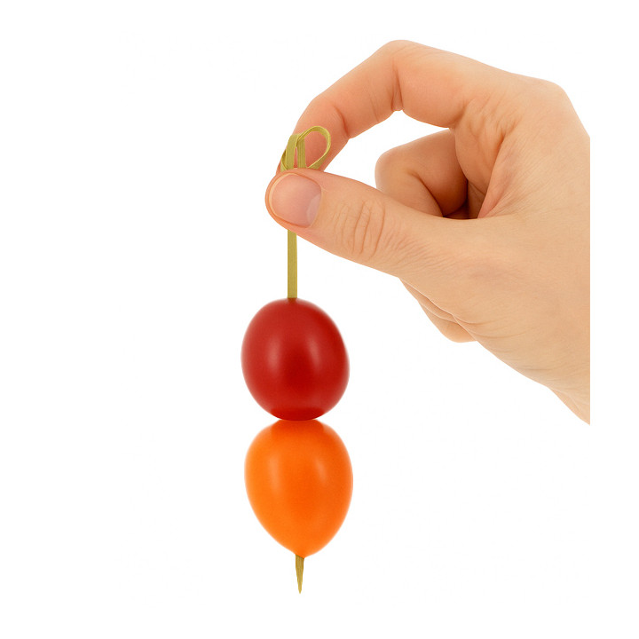 Natural Bamboo Bow Skewer 7cm (50 Units)