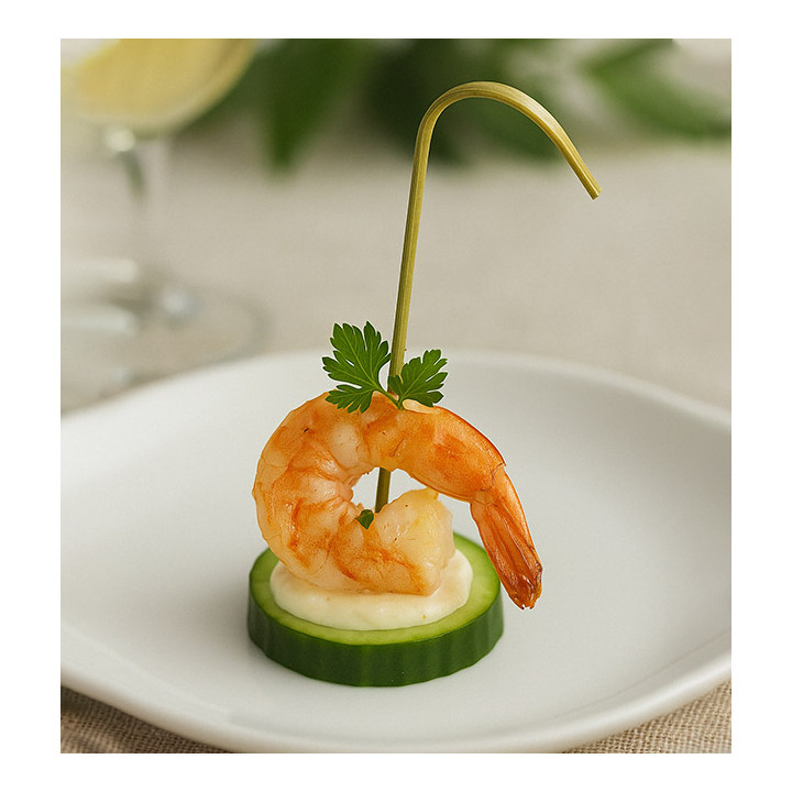 Bamboo Curved Skewer 9 cm (100 Pezzi)