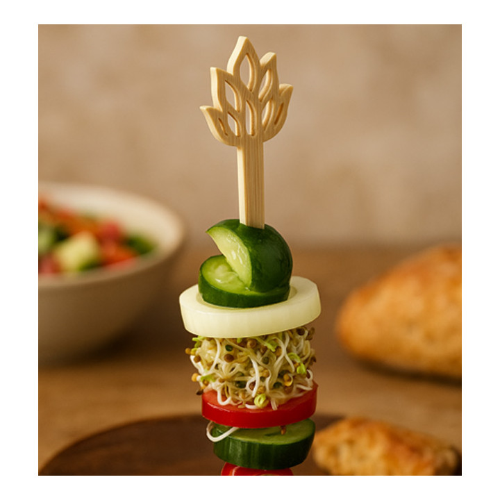 Bamboo Skewer Lotus Blossom 12cm (50 Units) 
