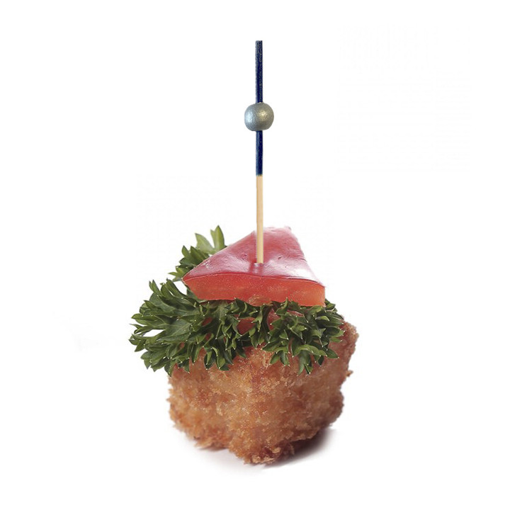 Bamboo Skewer Blue/Silver 10cm (1.200 Units)