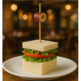 Bamboo Skewer with Red Ring 12cm (100 Units)
