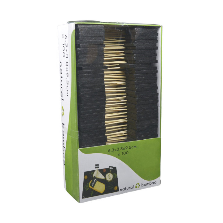 Bamboo Skewers with Slate 6.3x3.8cm (1.000 Units)