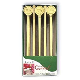 Bamboo 0% Alcohol Drink Stirrer 14cm (600 Units)