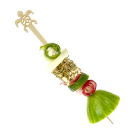 Turtle Bamboo Drink Stirrer 12cm (50 Units) 